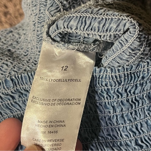 Tahari Girl Blue Ruffled Kids Dress - Picture 6 of 8